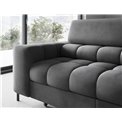 Corner sofa Elferucce R, sleeping function, Paros 06, dark grey, H93x200x276cm