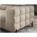 Corner sofa Elferucce L, sleeping function, Aura 18, velvet, beige, H93x200x276cm