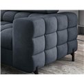 Corner sofa Elferucce L, sleeping function, Aura 40, velvet, dark blue, H93x200x276cm