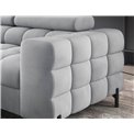 Corner sofa Elferucce L, sleeping function, Paros 05, grey, H93x200x276cm