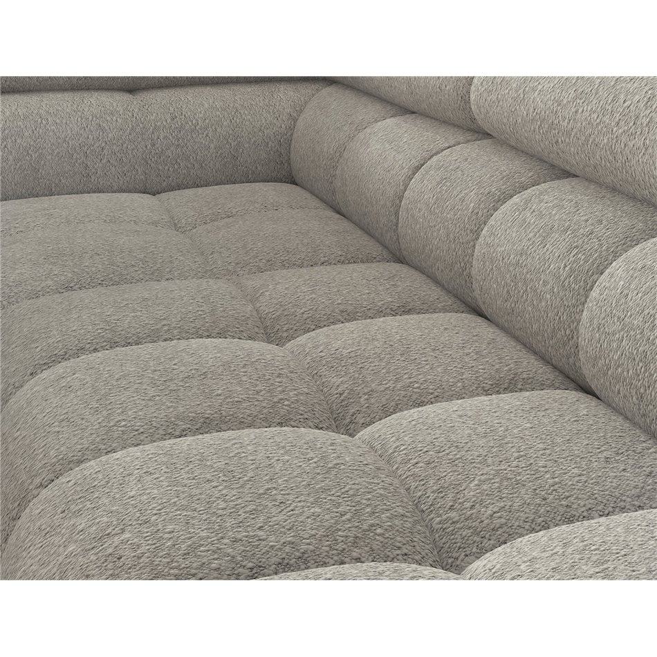Corner sofa Elferucce L, sleeping function, Royal 20, bouclé, beige, H93x200x276cm