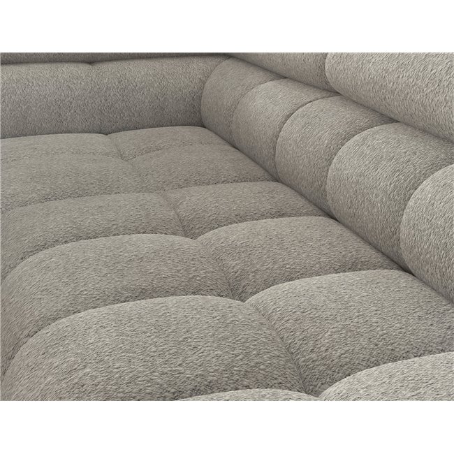 Corner sofa Elferucce L, sleeping function, Royal 20, bouclé, beige, H93x200x276cm