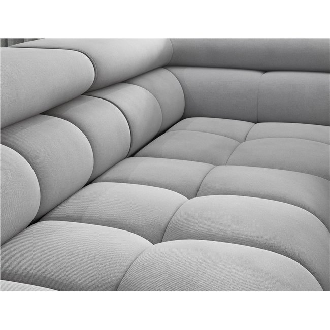 Corner sofa Elferucce R, sleeping function, Paros 05, grey, H93x200x276cm