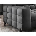 Corner sofa Elferucce R, sleeping function, Paros 06, dark grey, H93x200x276cm