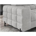 Corner sofa Elferucce R, sleeping function, Royal 03, bouclé, grey, H93x200x276cm