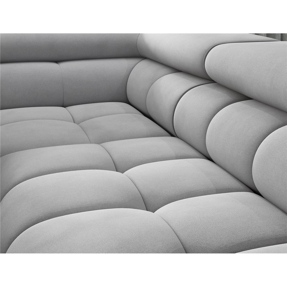 Corner sofa Elferucce L, sleeping function, Paros 05, grey, H93x200x276cm