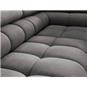 Corner sofa Elferucce R, sleeping function, Aura 04, velvet, grey, H93x200x276cm