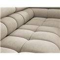 Corner sofa Elferucce R, sleeping function, Aura 18, velvet, beige, H93x200x276cm