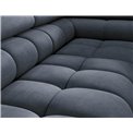 Corner sofa Elferucce R, sleeping function, Aura 40, velvet, dark blue, H93x200x276cm