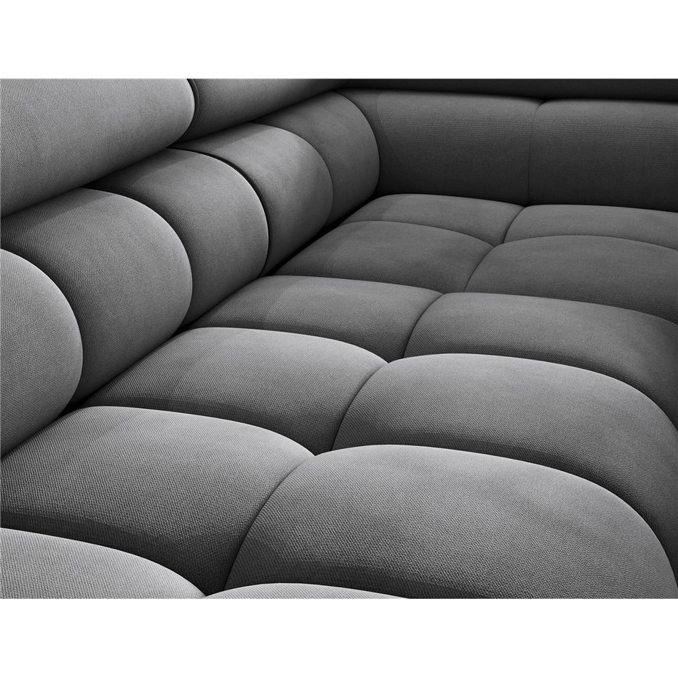 Corner sofa Elferucce R, sleeping function, Paros 06, dark grey, H93x200x276cm