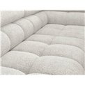 Corner sofa Elferucce R, sleeping function, Royal 01, bouclé, white, H93x200x276cm