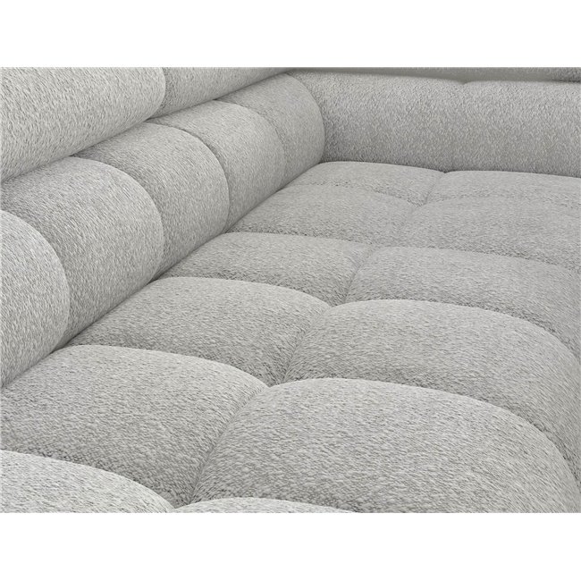 Corner sofa Elferucce R, sleeping function, Royal 03, bouclé, grey, H93x200x276cm