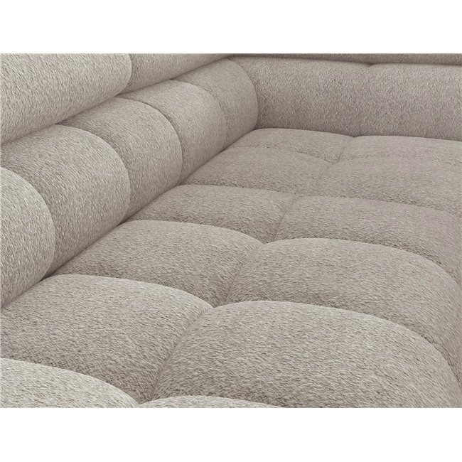 Corner sofa Elferucce R, sleeping function, Royal 18, bouclé, beige, H93x200x276cm