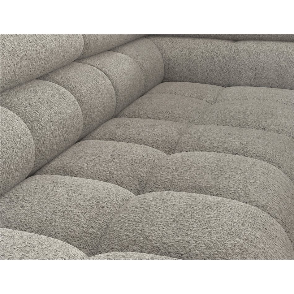 Corner sofa Elferucce R, sleeping function, Royal 20, bouclé, beige, H93x200x276cm
