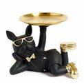 Deco figurine BULLDOG, black/gold color, H17x27x18.2cm