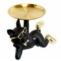 Deco figurine BULLDOG, black/gold color, H17x27x18.2cm