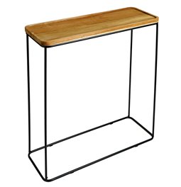 Konsolė ACACIA, akacijos mediena/metalas, H82x80x30cm