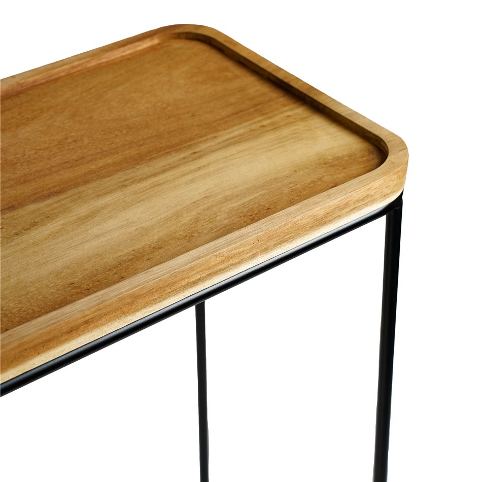 Console ACACIA, acacia wood/metal, H82x80x30cm