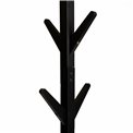 Coat stand, black, wood/MDF, H178x45x45cm