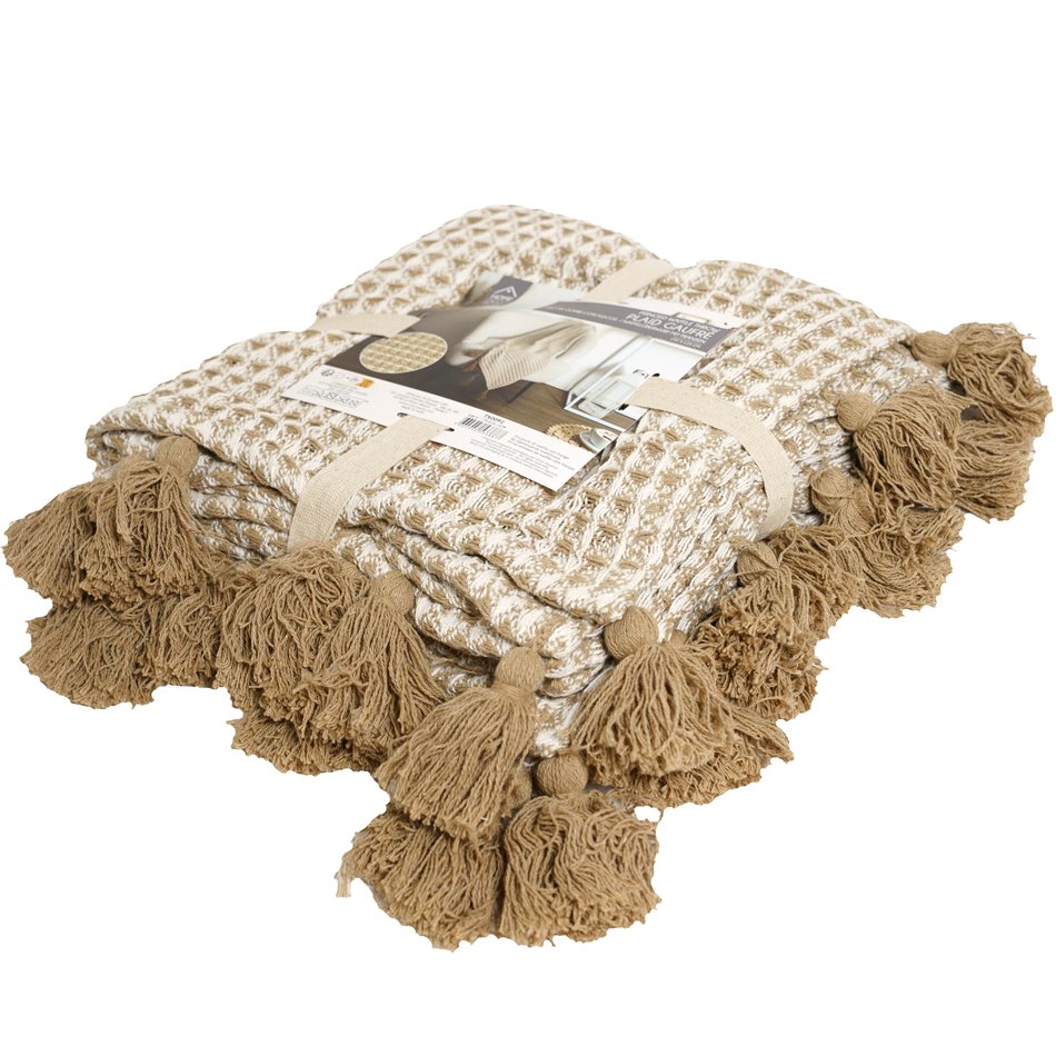 Plaid NID, beige/brown, 125x150cm 