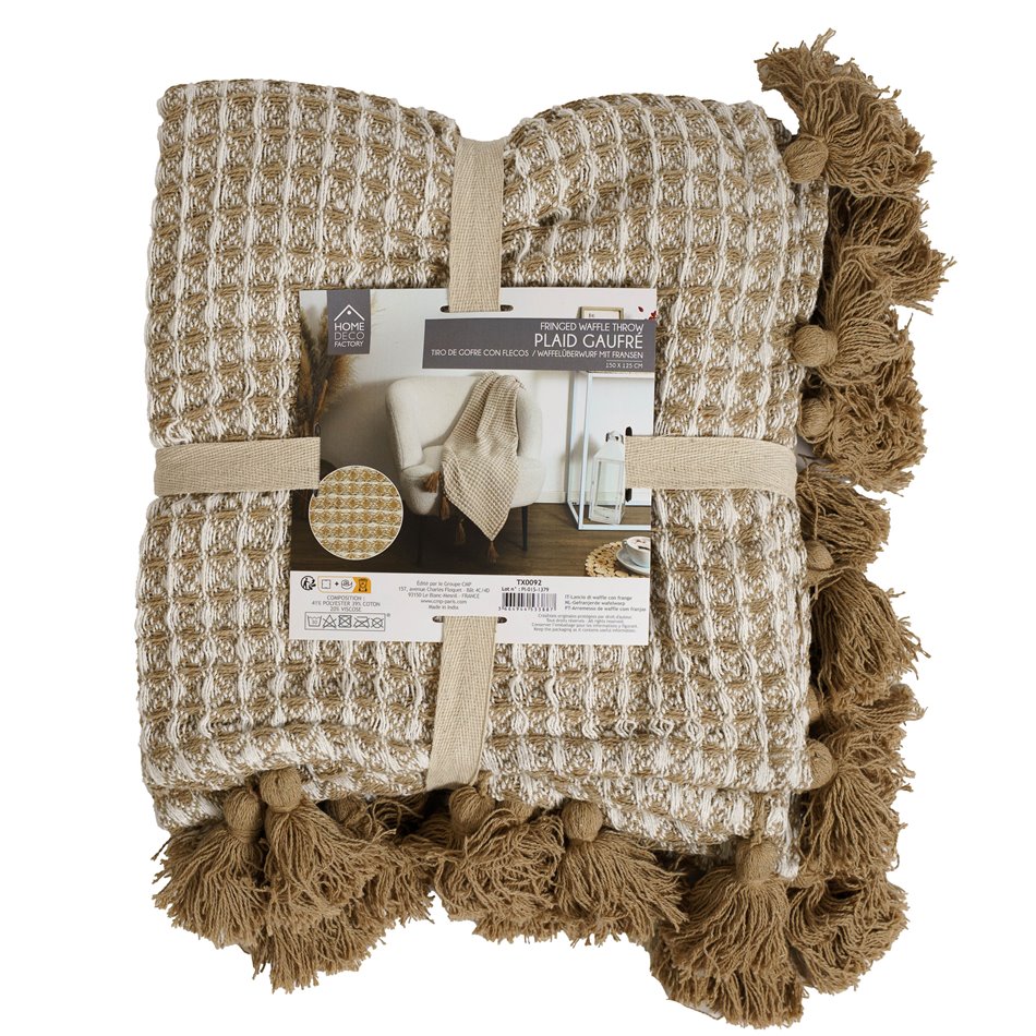 Plaid NID, beige/brown, 125x150cm 