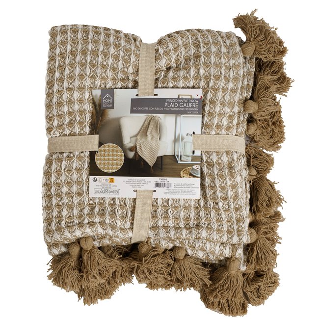 Plaid NID, beige/brown, 125x150cm 