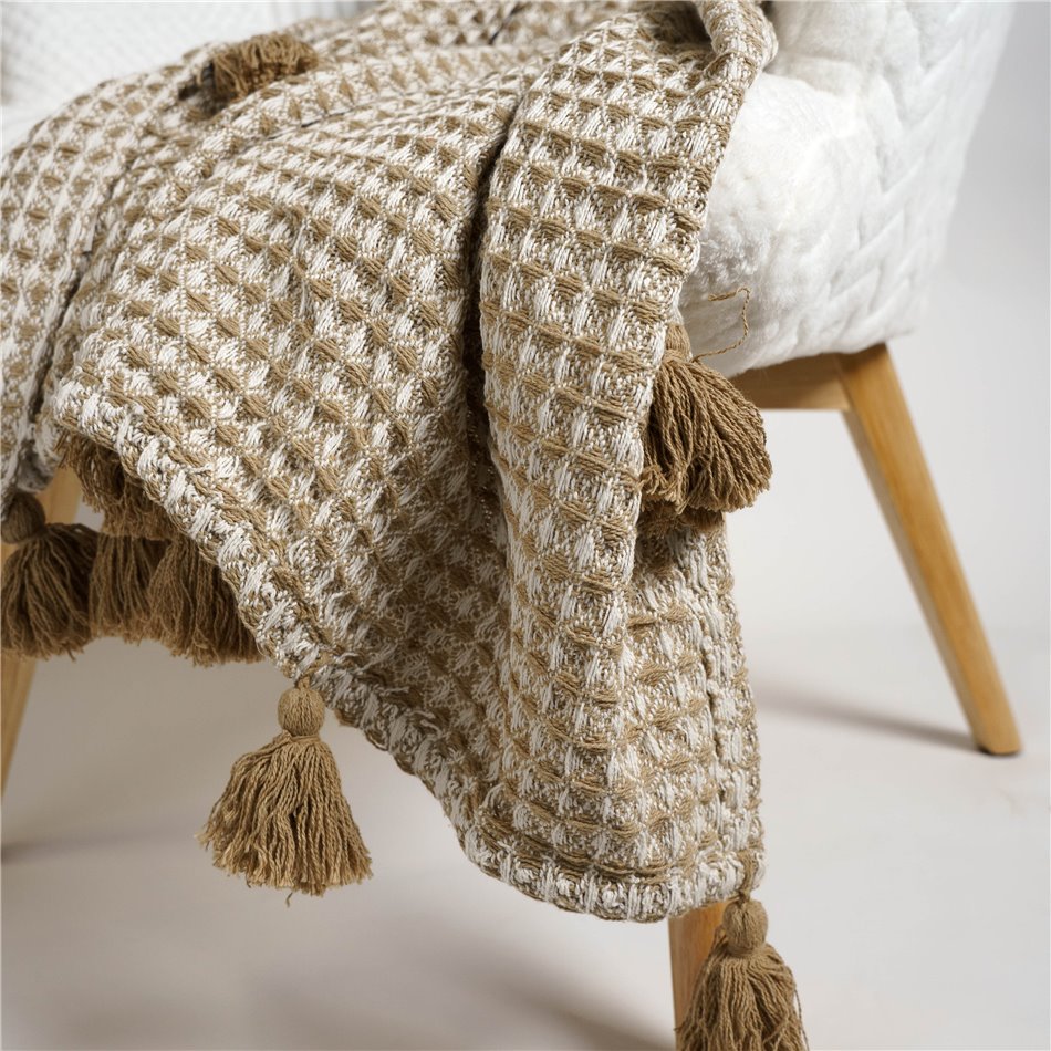 Plaid NID, beige/brown, 125x150cm 