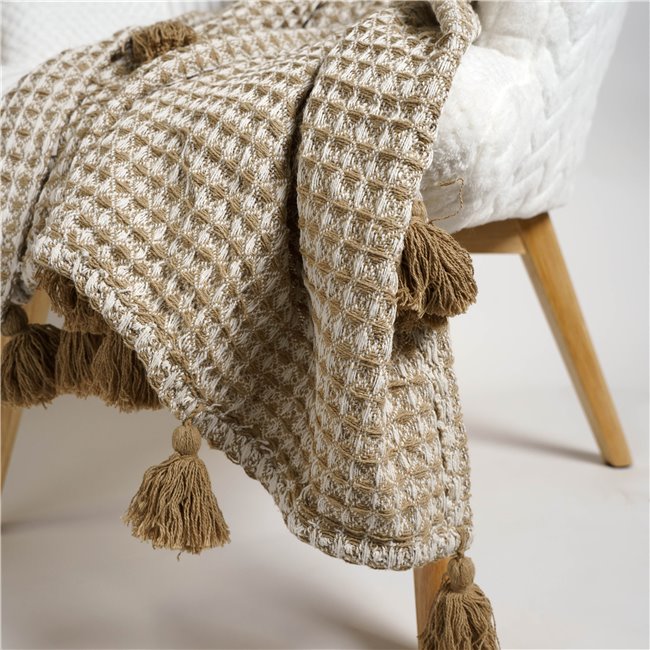 Plaid NID, beige/brown, 125x150cm 