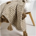 Plaid NID, beige/brown, 125x150cm 