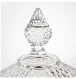 Конфетница с крышкой DIAMANT, cтекло, H28cm D15.2cm