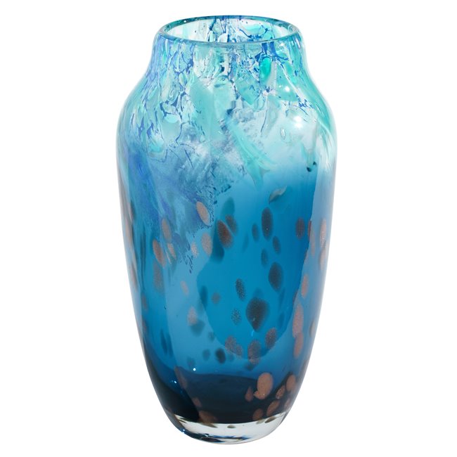 Vase Glass, blue, H26xD14 cm