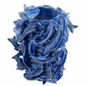 Planter Fishes Fine, blue, eartenware, H26x23x22.5cm