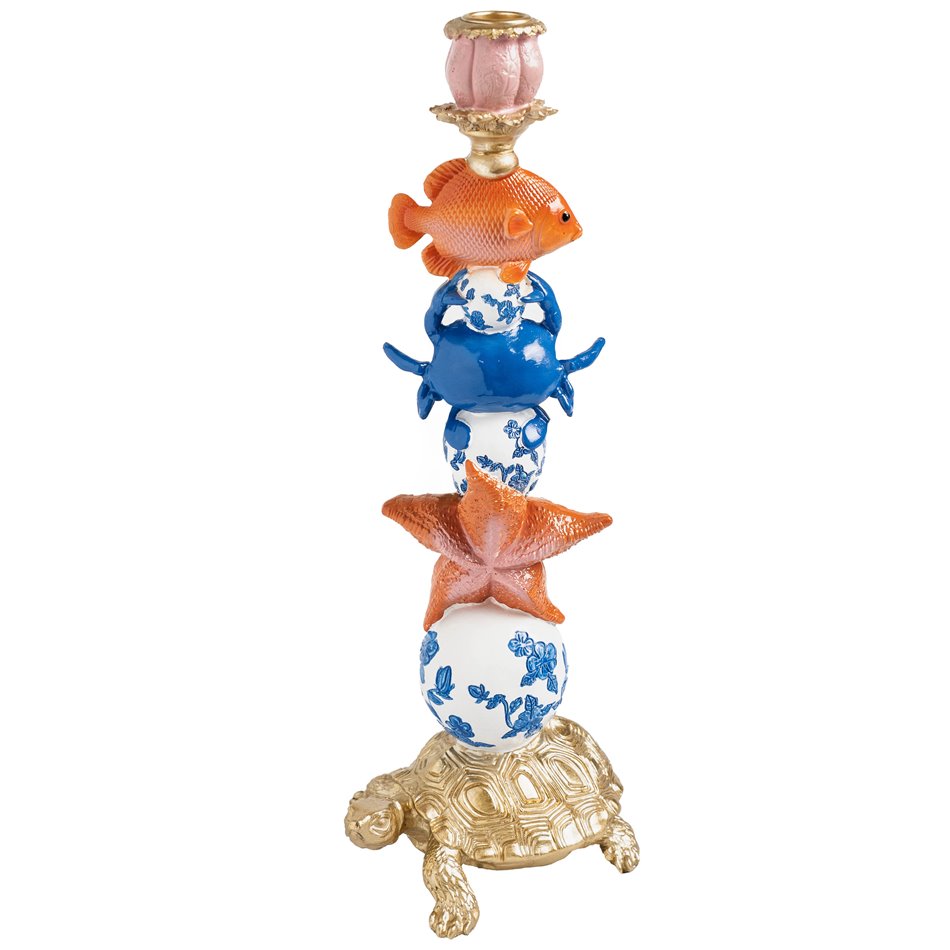 Candle stick Sea, multi,  H40x15x12cm