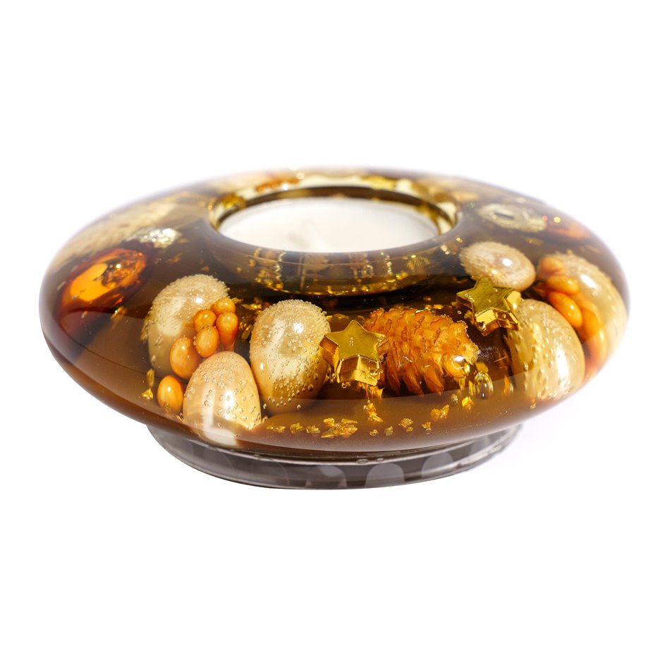 Tealight candle holder Ufo Mini, glass, H4cm, D11cm