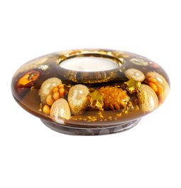 Tealight candle holder Ufo Mini, glass, H4cm, D11cm