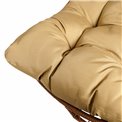 Leisure chair Gallo gold, gold/coffee color, H90x78x78cm