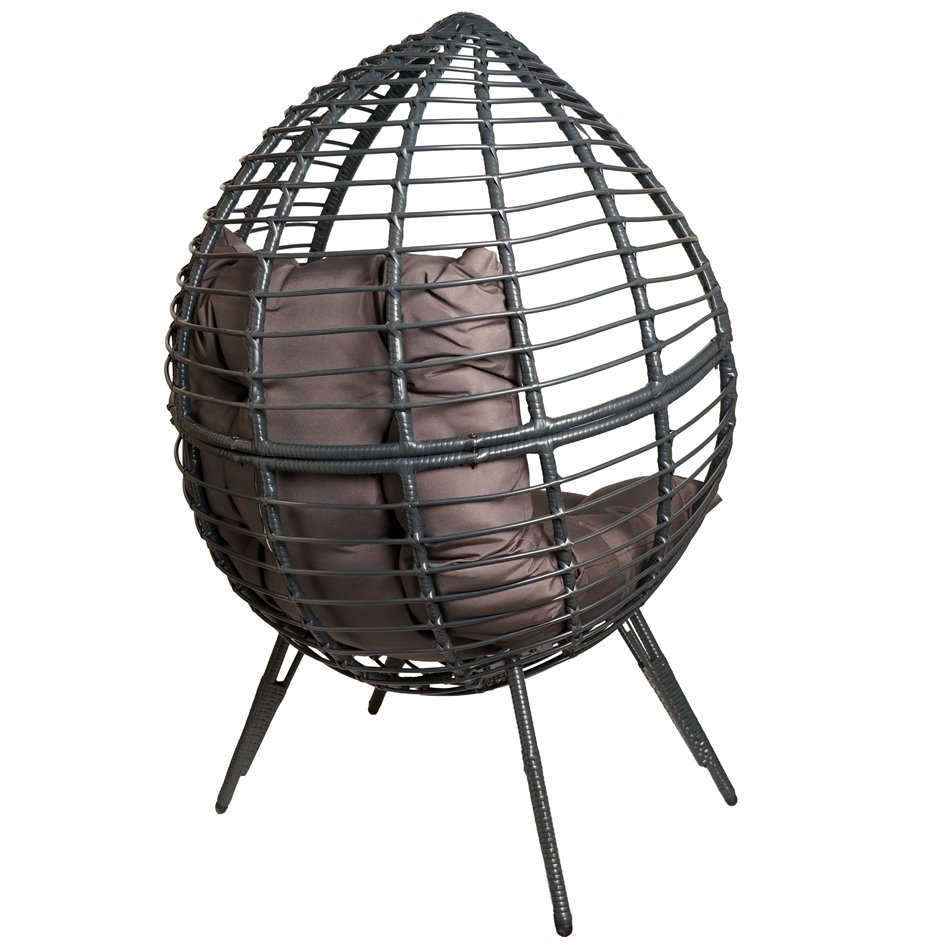 Leisure chair Gassino, dark brown/dark gray, H148x96x70cm