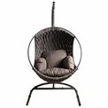 Hanging chair Garrobo, dark brown/dark gray, H195cm, D105cm