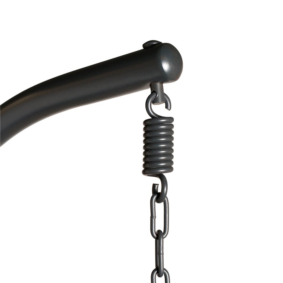 Hanging chair Garrobo, dark brown/dark gray, H195cm, D105cm