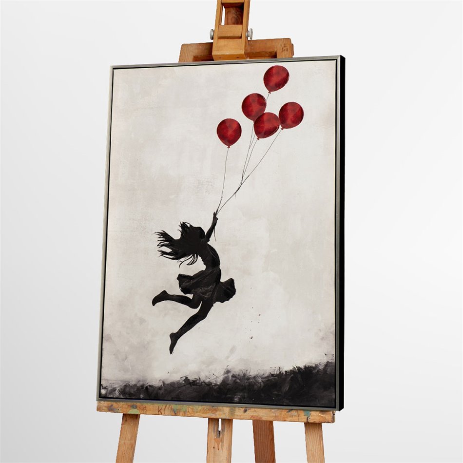 Canva Jumping baloon girl, 60x90cm