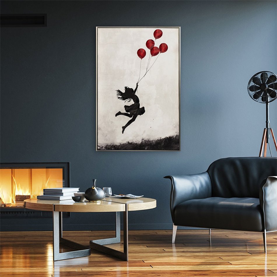 Canva Jumping baloon girl, 60x90cm