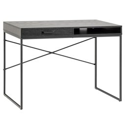 Office table Seaford, gray, MDF/metal, H75x110x45cm