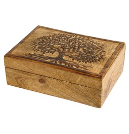 Wood box TREE L, H9x25x18cm