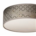Ceiling lamp Moivre, taupe/white, H12.5cm, D38cm, E27x3 40W(MAX)