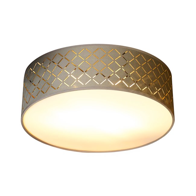 Ceiling lamp Moivre, taupe/white, H12.5cm, D38cm, E27x3 40W(MAX)