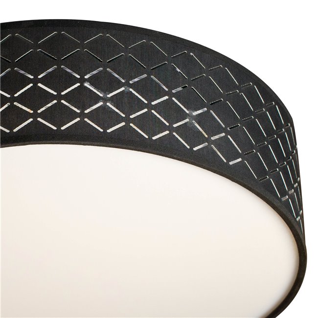 Ceiling lamp Molde, black/white, H11cm, D40cm, LED 18W, 3000K, 700lm