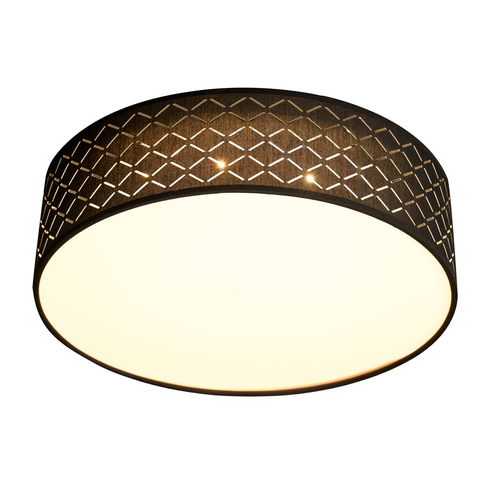 Ceiling lamp Molde, black/white, H11cm, D40cm, LED 18W, 3000K, 700lm