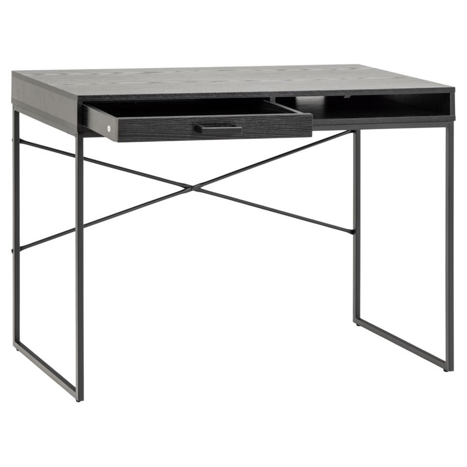 Письменный стол Seaford, серый, MDF/металл, H75x110x45cm