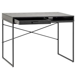Rašomasis stalas Seaford, pilka sp., MDF/metalas, H75x110x45cm