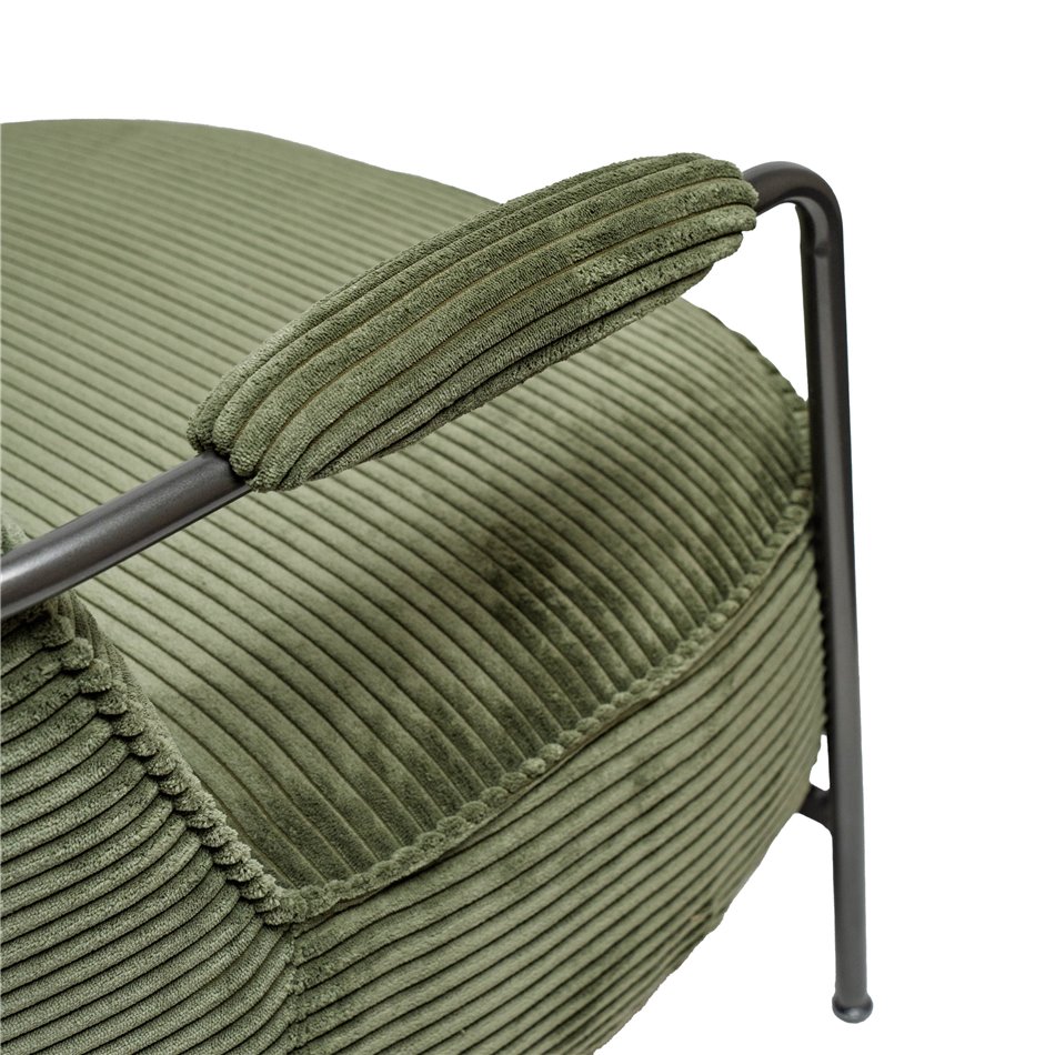 Lounge chair Oterro, 371 olive color, H76x58x73cm, seat height 36cm